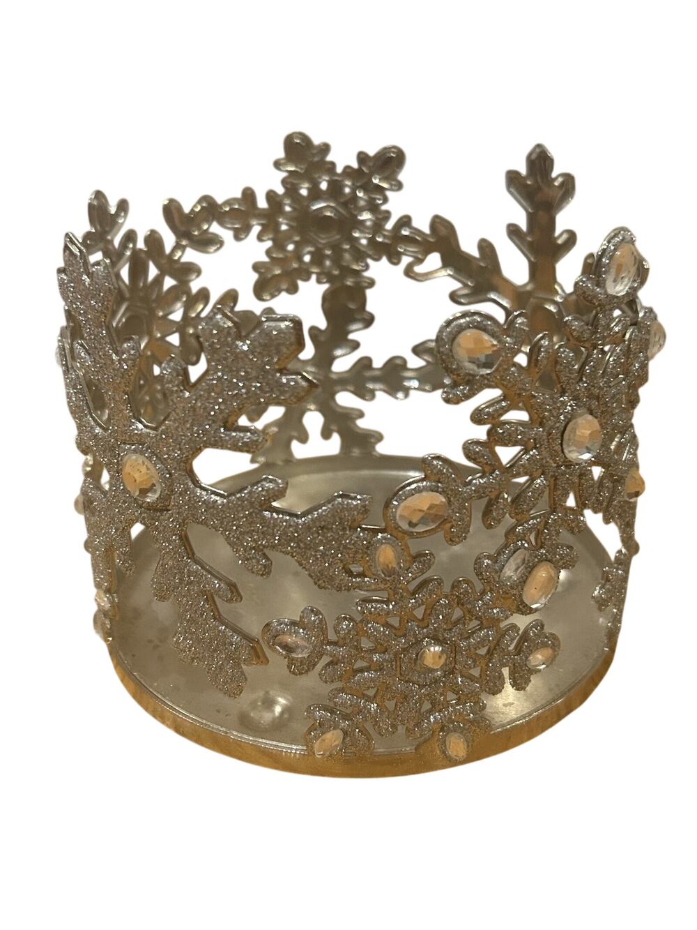 Bath & Body Works Silver Snowflake 3-Wick Candle Holder